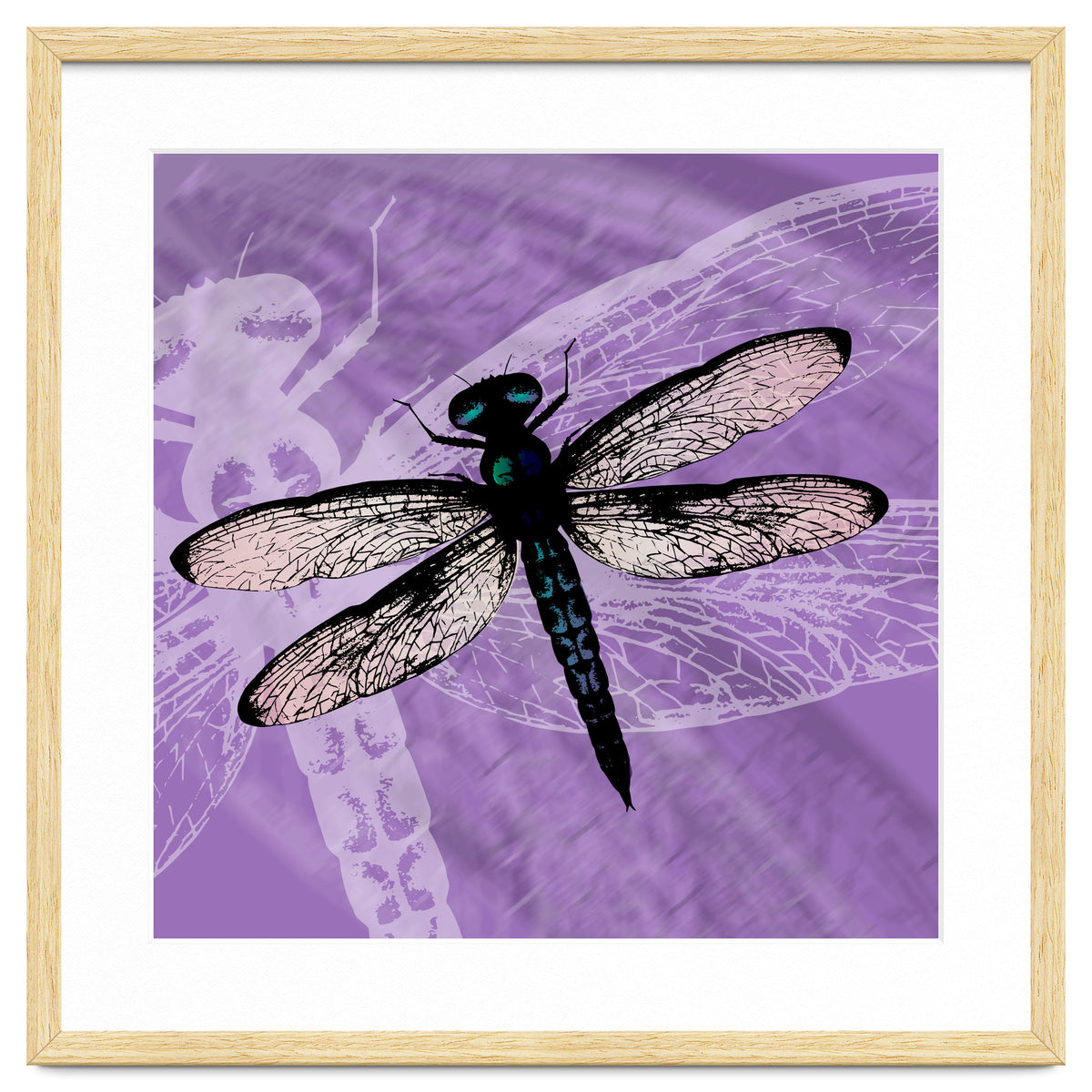 Blue dragonfly vector