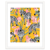 Striped For Life | Zebra Mango Forest | Modern Bohemian Wildlife Jungle | Botanical Nature thumbnail