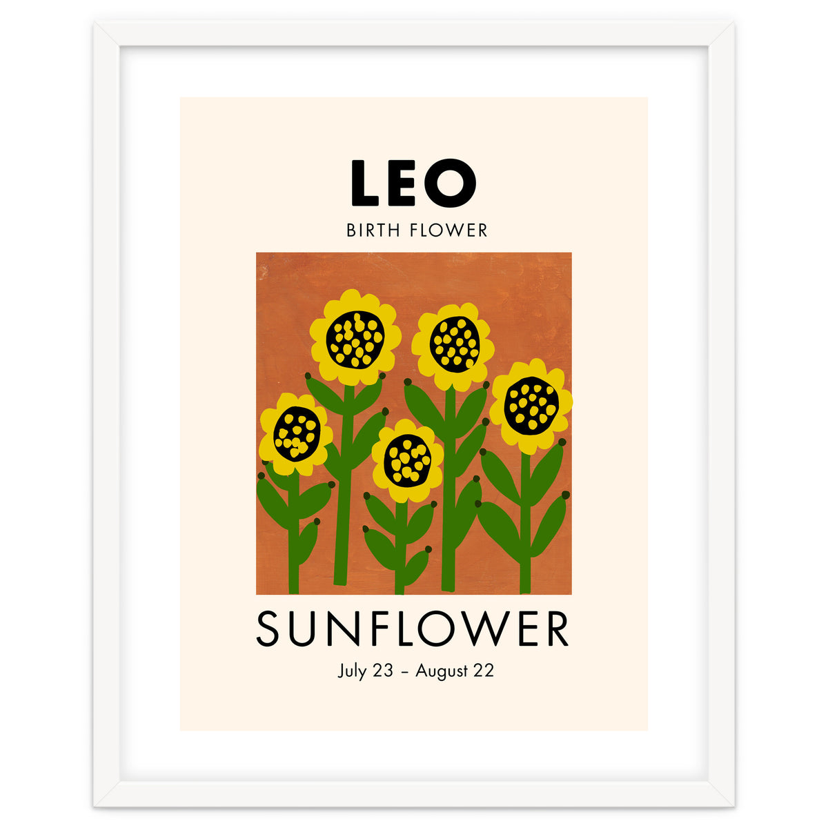 Leo Birth Flower Sunflower