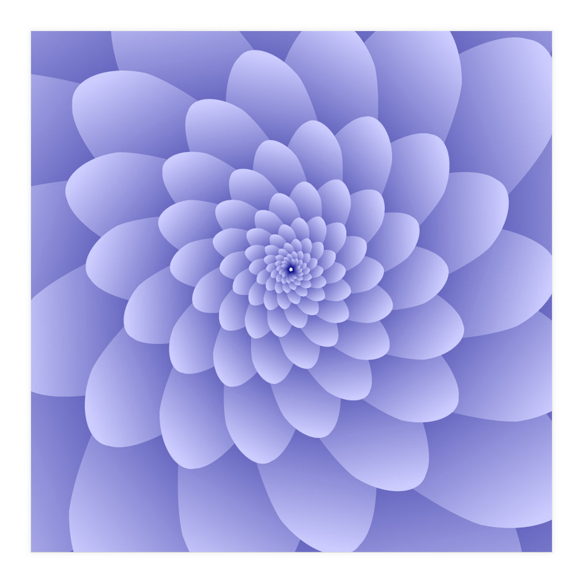 3 D Modern Purple Floral (Print Only)