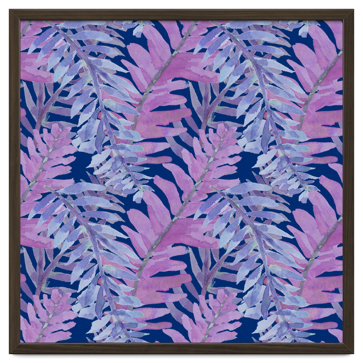 Woodland Ferns in Blue