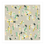 Artist pattern with crayons, watercolors and acrylic paint (Print Only) thumbnail