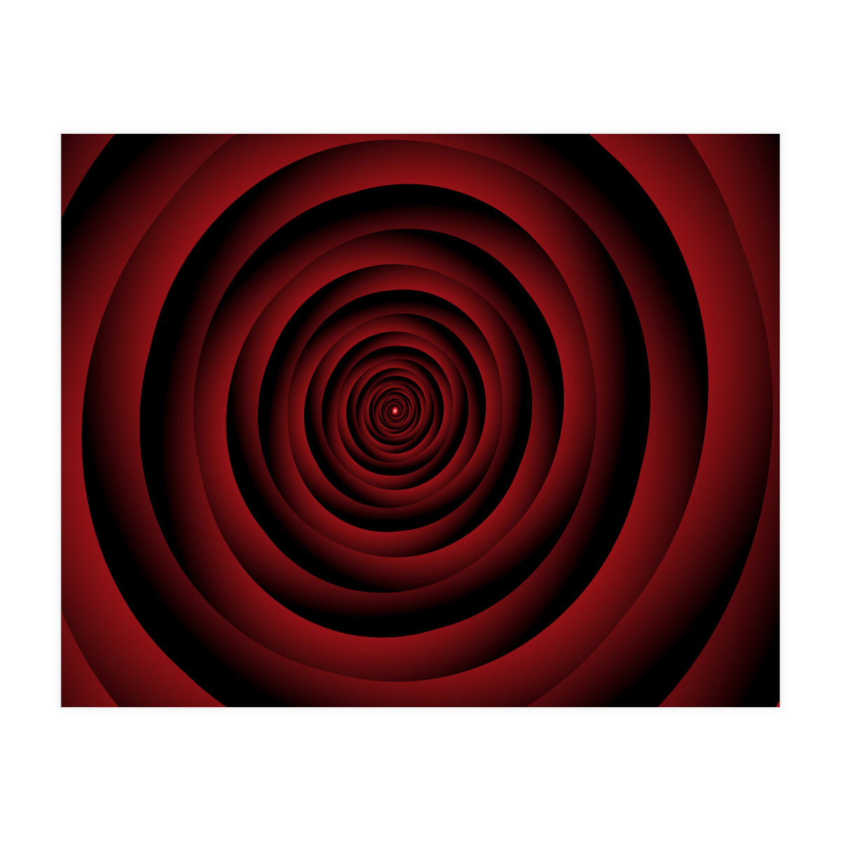 Abstract Concentric Spiral Circles (Print Only)