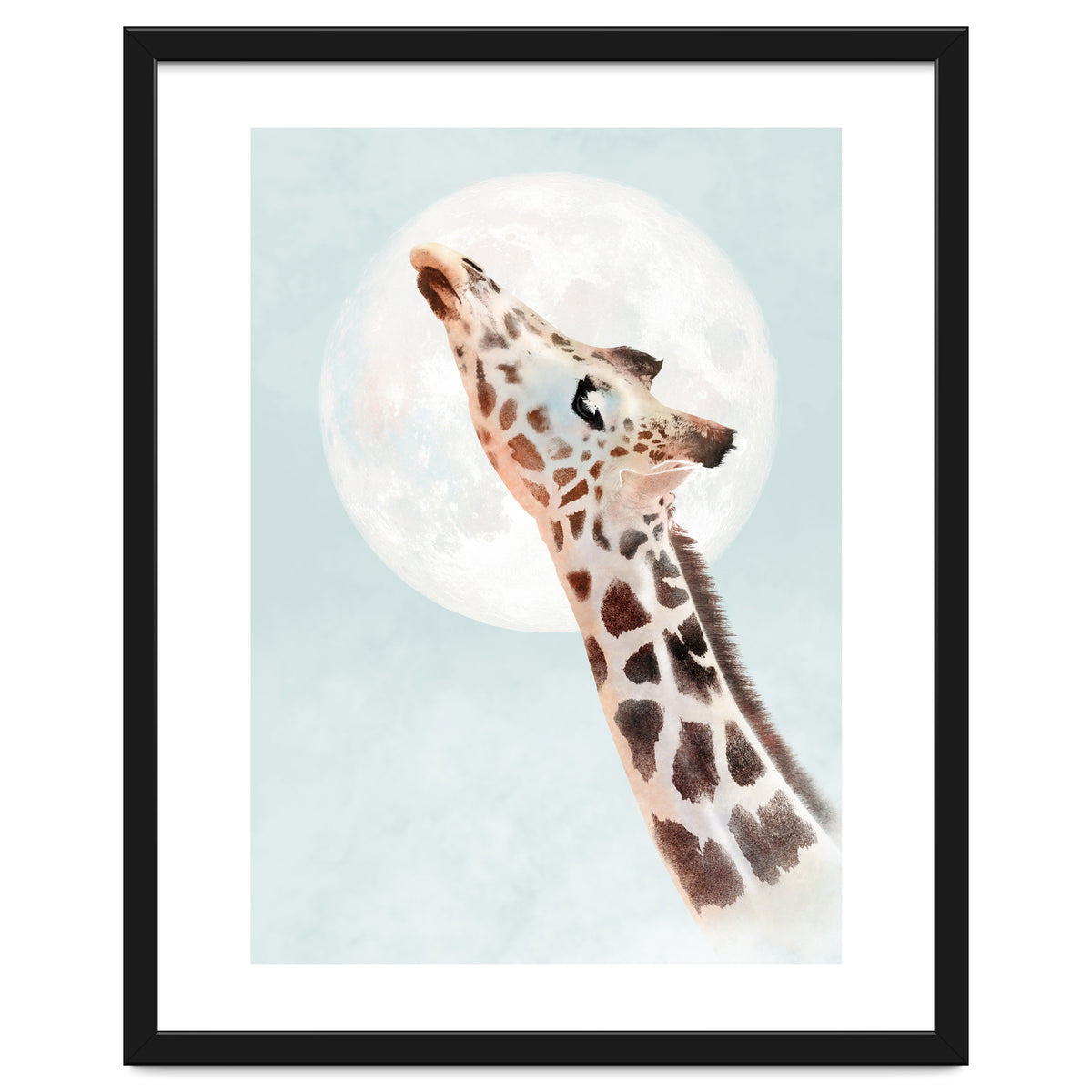 Giraffe And Moon