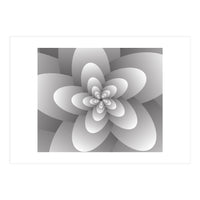 3d Abstract Floral Spiral  (Print Only)
