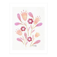 Watercolour Tulips | Pink (Print Only)