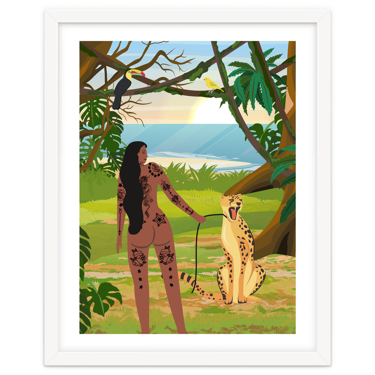 Boho Girl with Cheetah