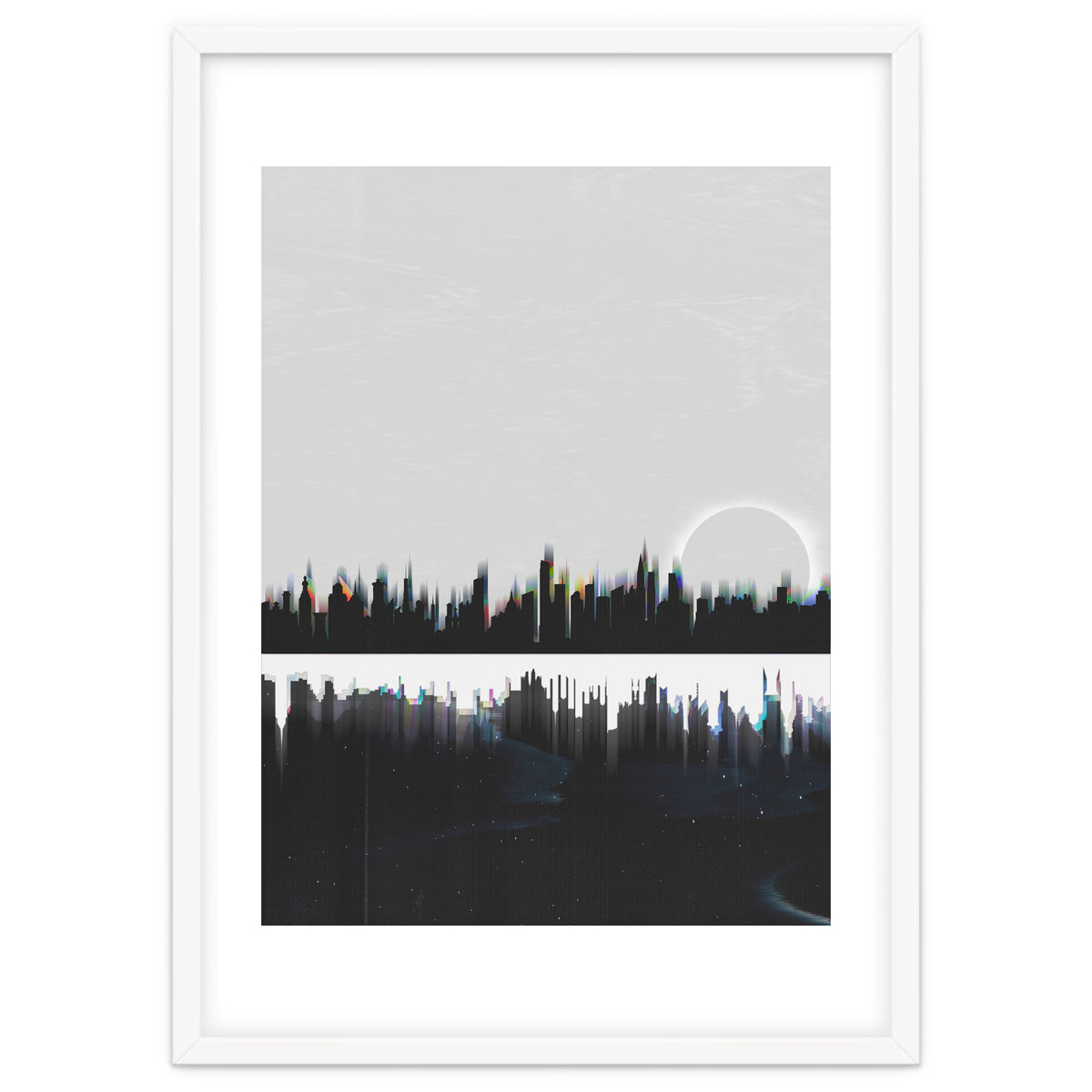 Black and white city