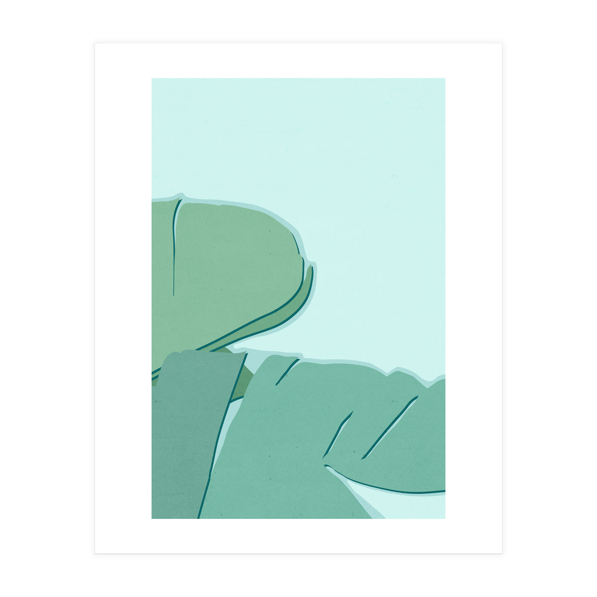 Abstract Banana Leaves Two - Greener Eden (Print Only)