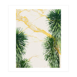 Gold marble texture with palm tree (Print Only) thumbnail