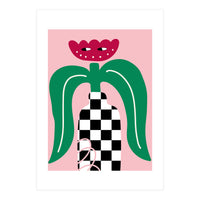 Flower in Checker Vase (Print Only)