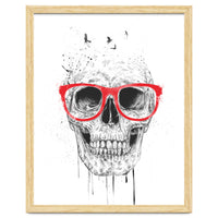 Skull With Red Glasses