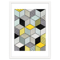 Colorful Concrete Cubes 2 - Yellow, Blue, Grey