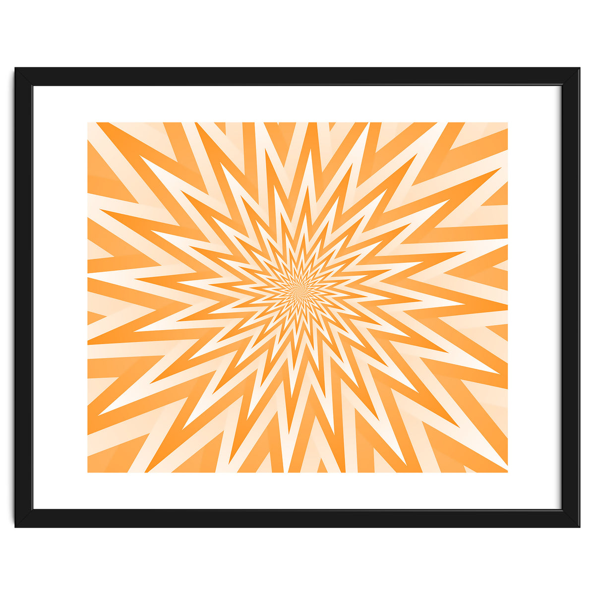 Abstract Orange Geometric Design Art