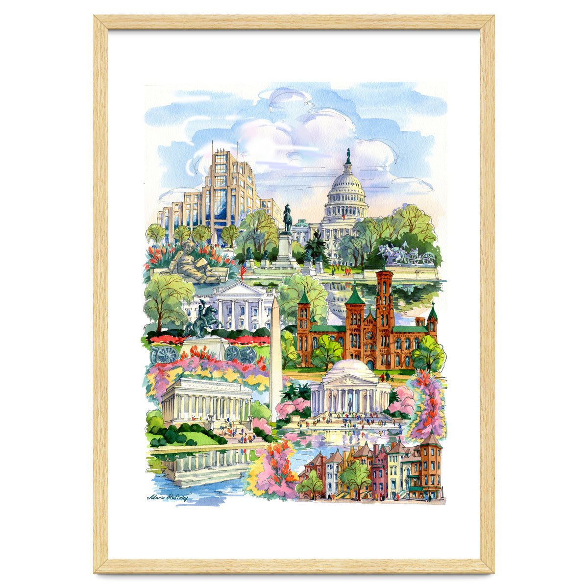 Washington District of Columbia Illustration