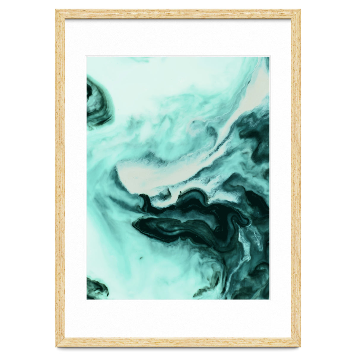 Abstract marbling mint