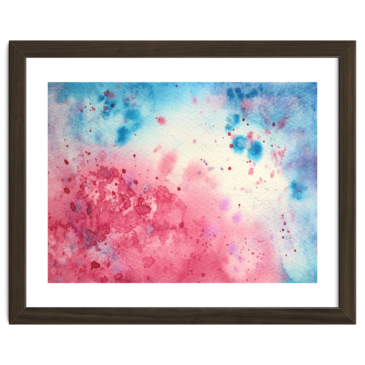 When pink meets blue || abstract watercolor