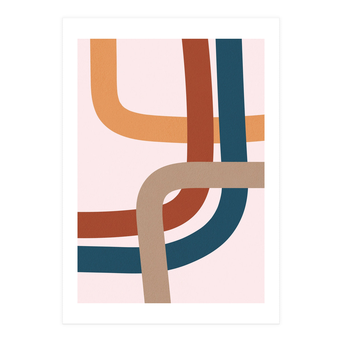 Abstract Colorful Line Art I (Print Only)