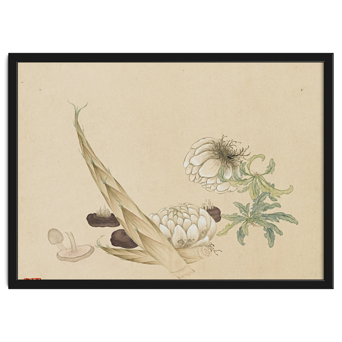 Wang Chengyu ~flowers, Vegetables, Lilies, Bamboo Shoots, Leaves, Mushrooms, Vegetables