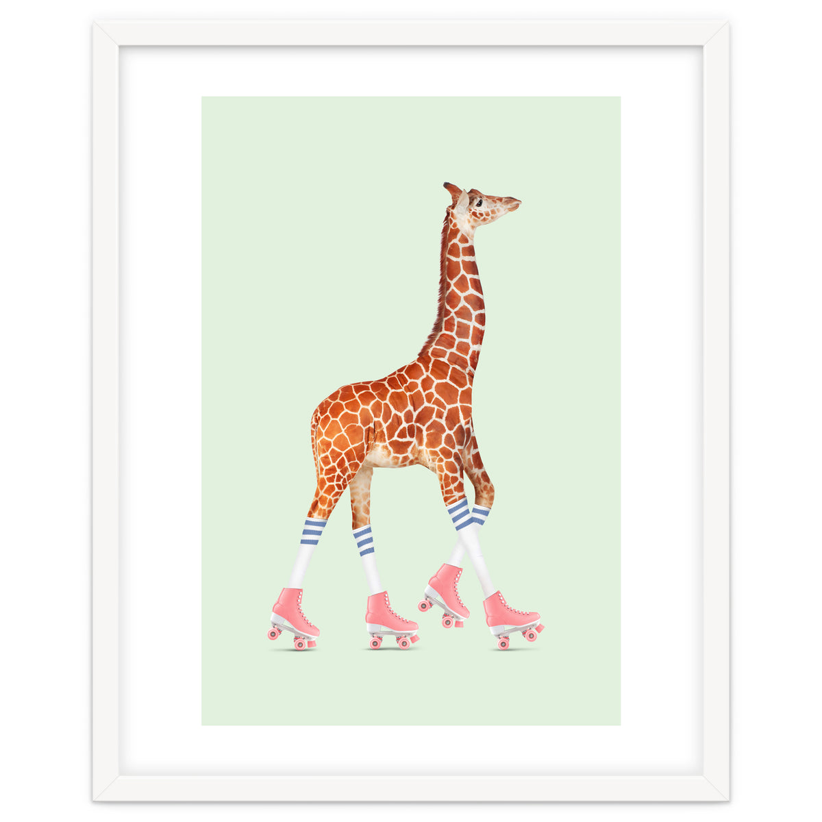 Rollerskating Giraffe