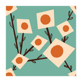 Blue Square Flower Bouquet (Print Only) thumbnail