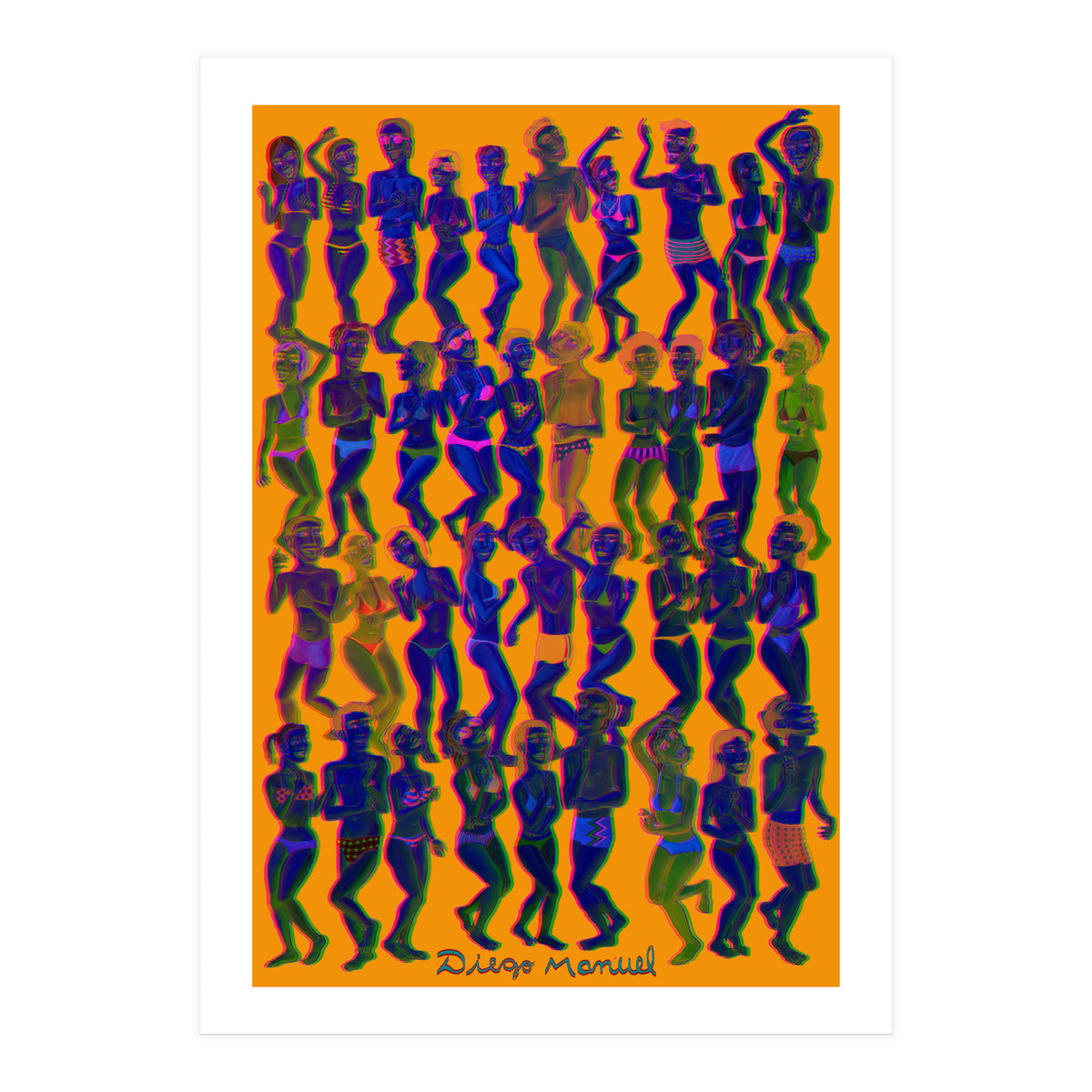 Bailando En La Playa 3d 3 (Print Only)