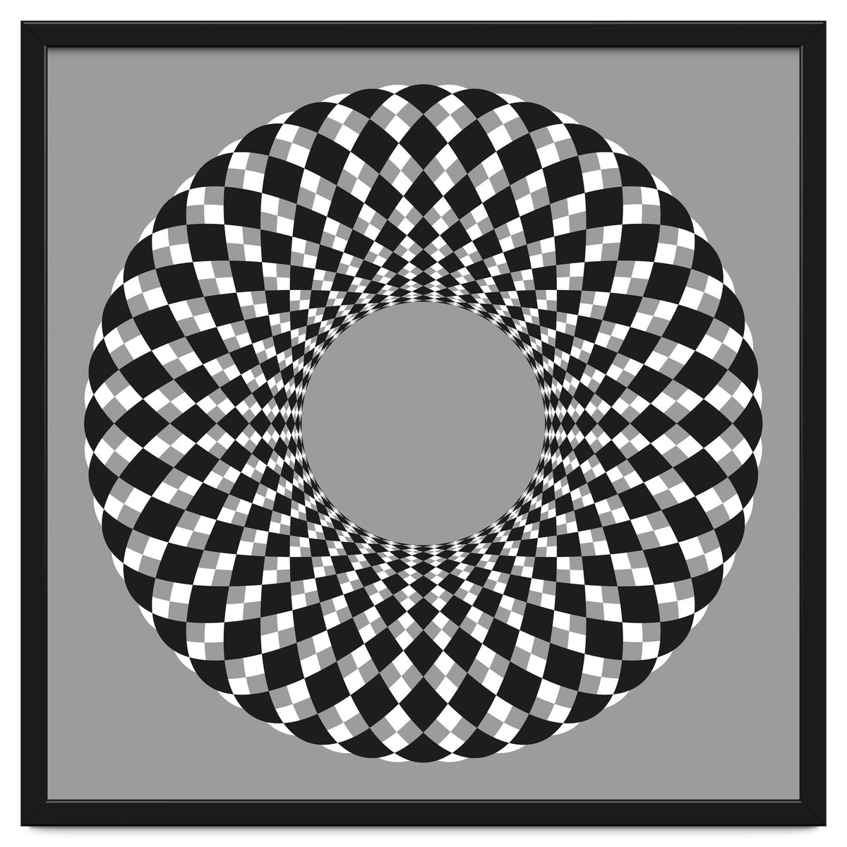 Black and white round