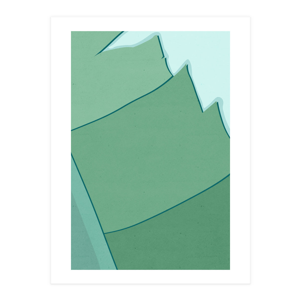 Abstract Banana Leaves Three - Greener Eden (Print Only)