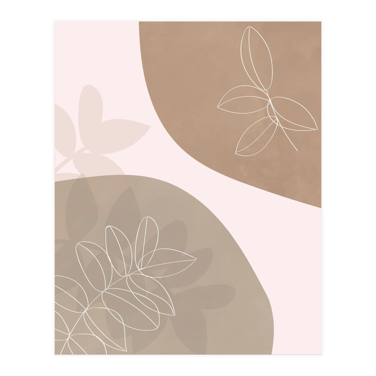 Abstract Neutral Line Art Drawing (Print Only)