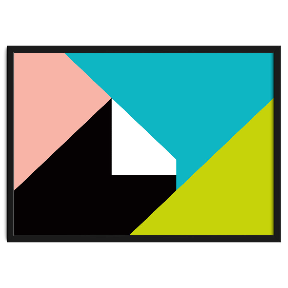 Geometric Shapes No. 266 - pink & lime