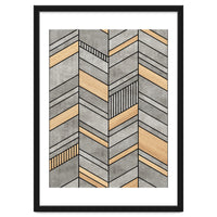 Abstract Chevron Pattern - Concrete and Wood