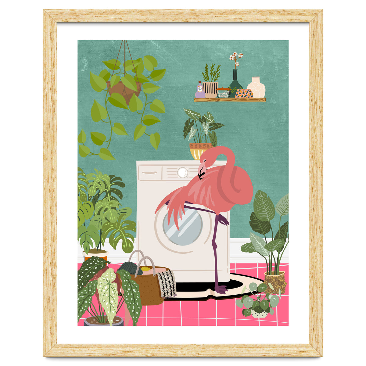 Flamingo in My Laundry Room