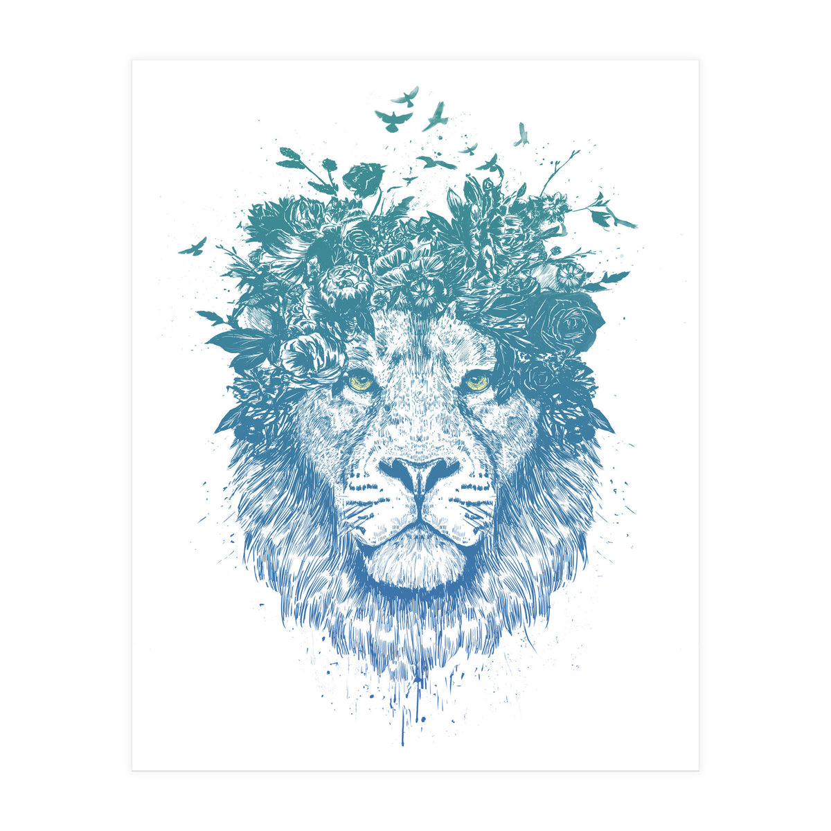 Floral Lion (Print Only)