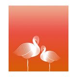 Meditating Flamingos (Print Only) thumbnail