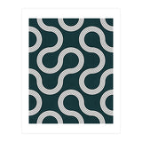 My Favorite Geometric Patterns No.35 - Green Tinted Navy Blue (Print Only) thumbnail