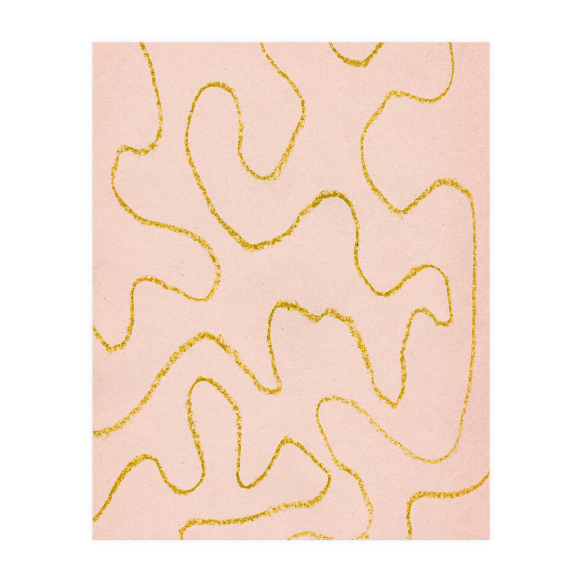 Pink and rust organic lines (Print Only)