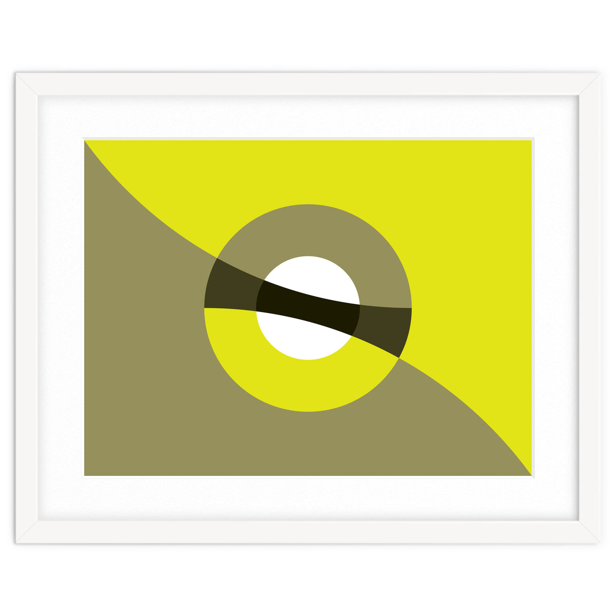 Geometric Shapes No. 44 -  mustard & beige