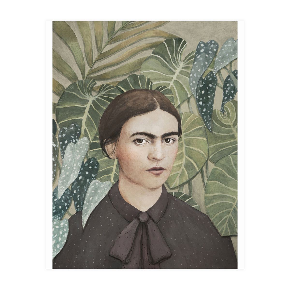 Frida With Plants (Print Only)