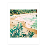 Beach Weekend | Pastel Ocean Sea Tropical Travel | Scenic Sand Palm People Boho Vacation (Print Only) thumbnail