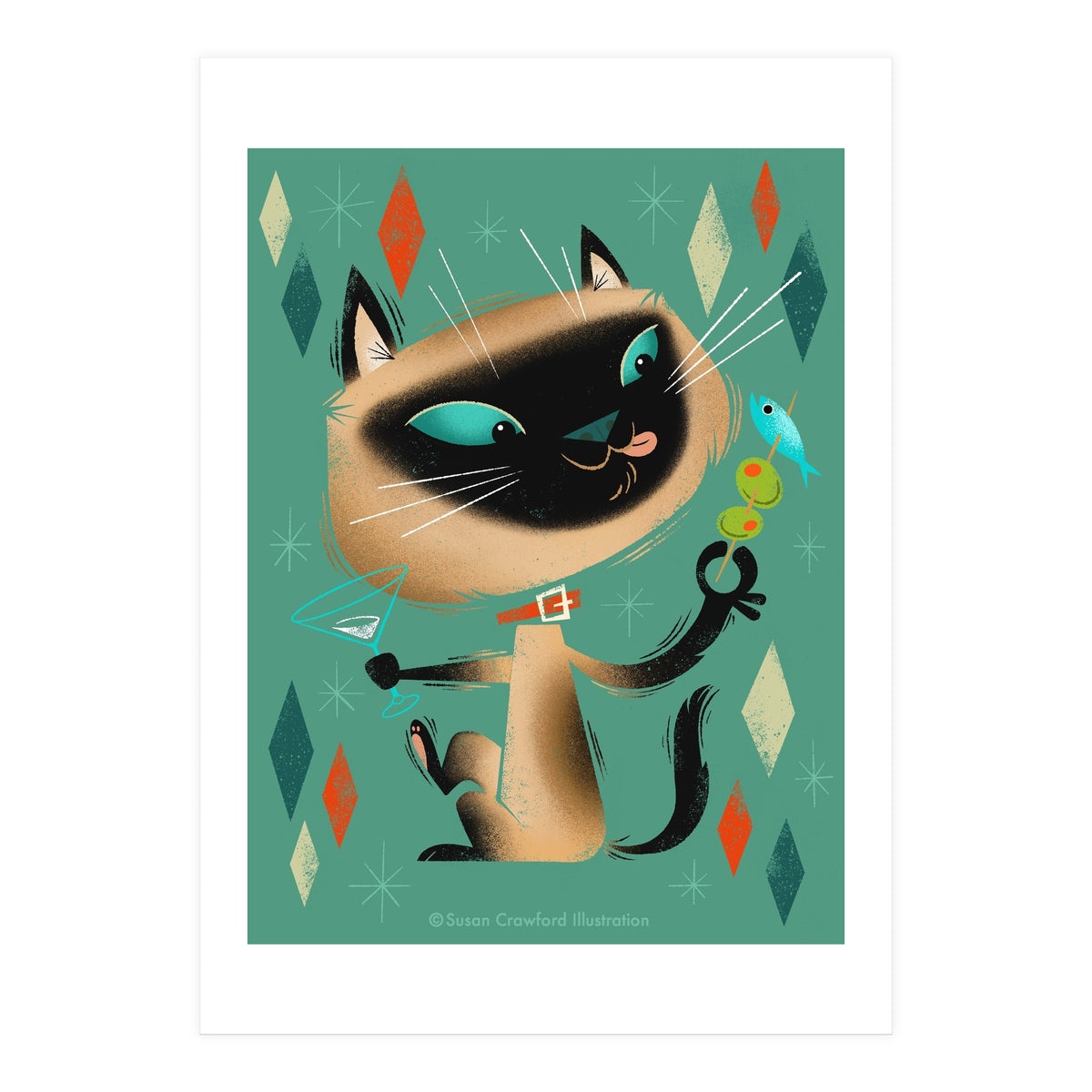 Cat A Tonic Siamese (Print Only)