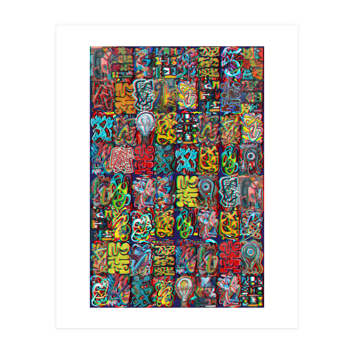 Formas 14 34 3d And Graffiti 6 (Print Only)