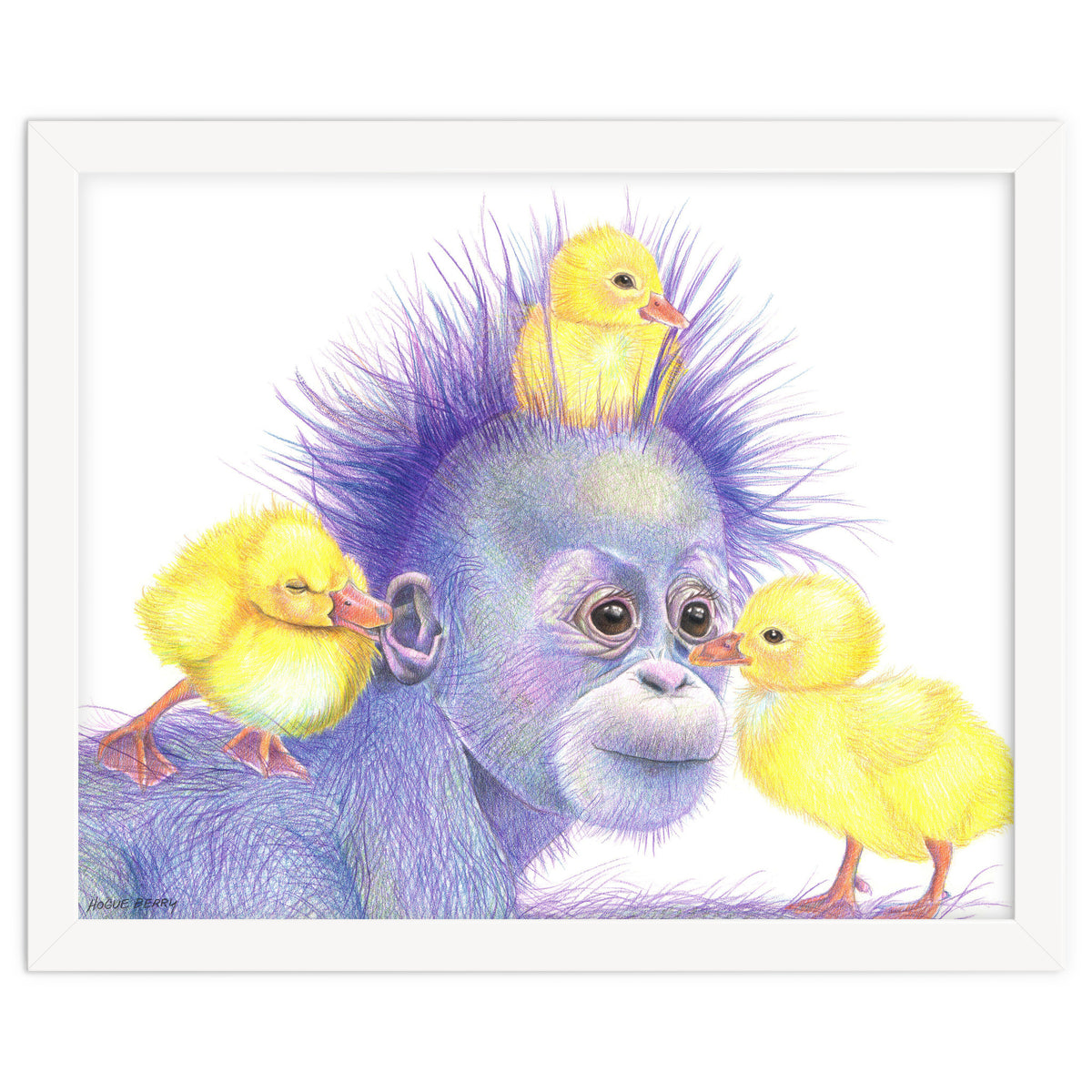 Purple Orangutan and Ducks
