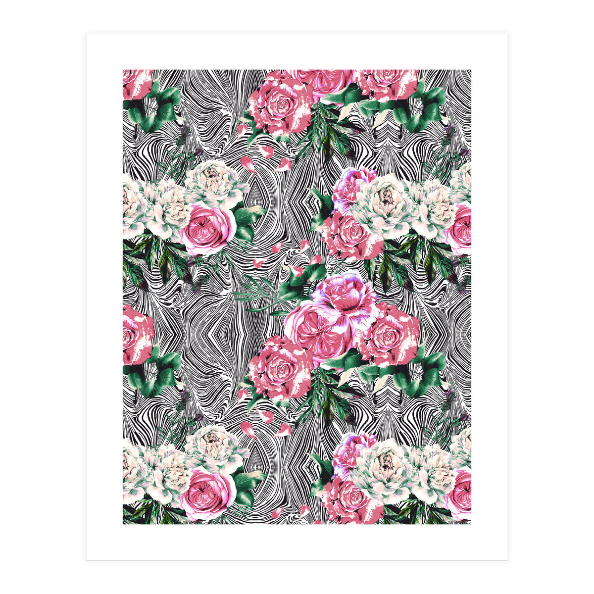 Flowery on linear mosaic (Print Only)