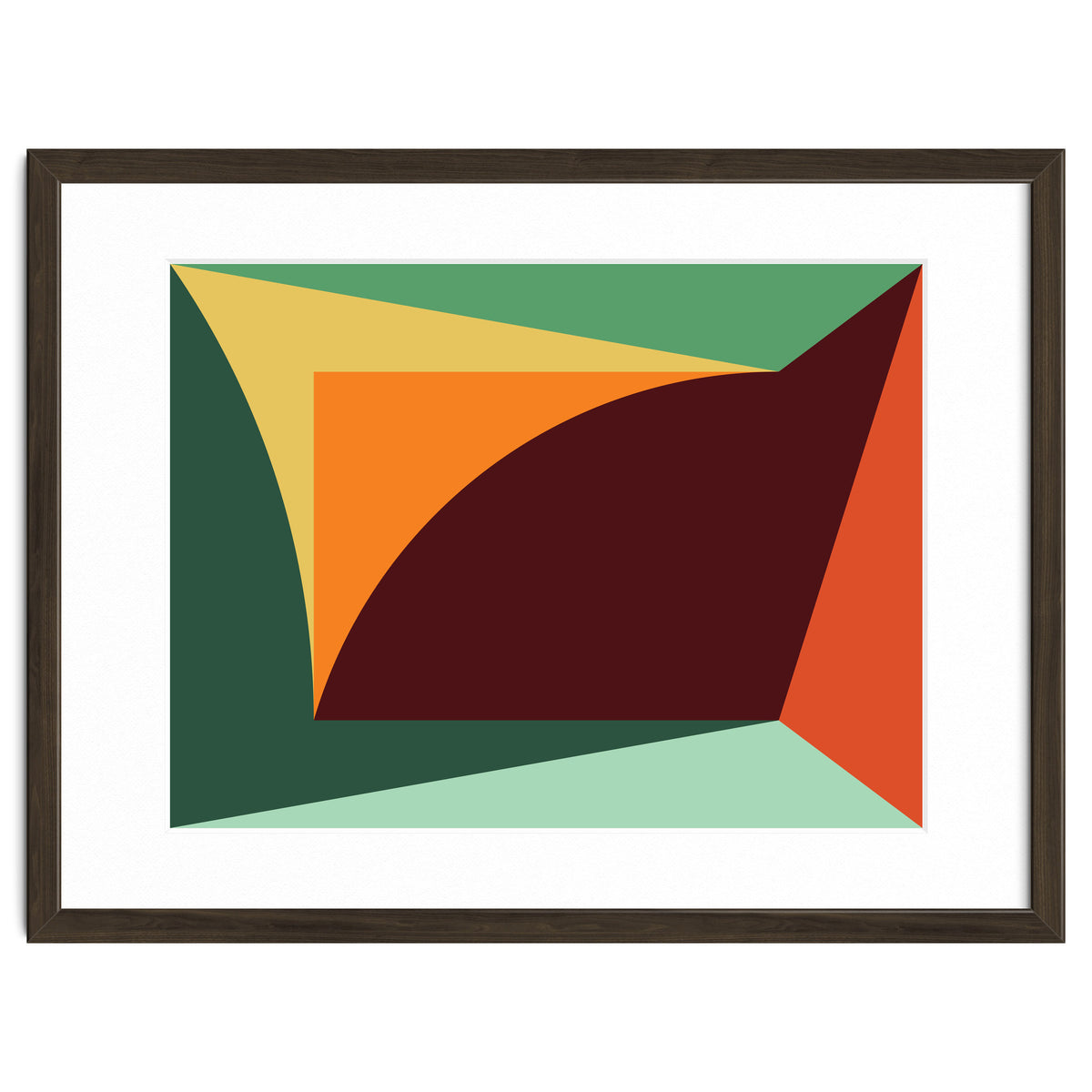 Geometric Shapes No. 18 - orange, green & purple