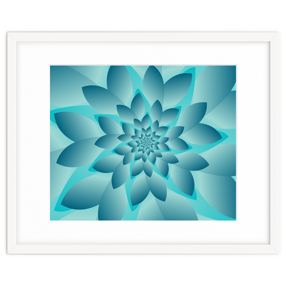 Abstract Modern Optical Illusion Floral Design Art