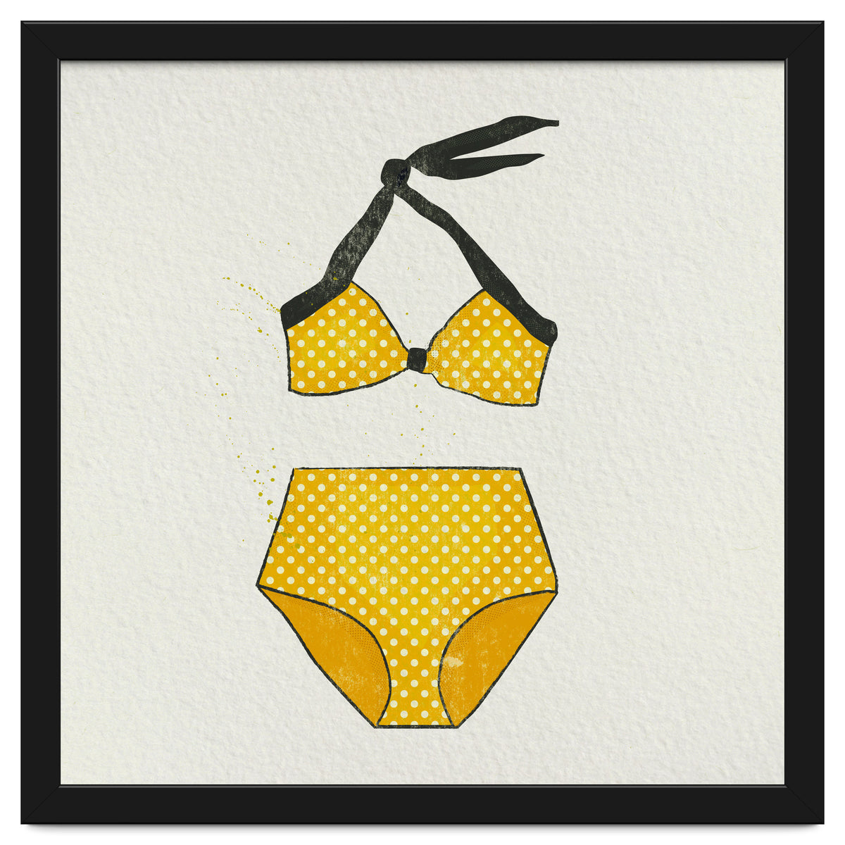 Yellow polka dot bikini