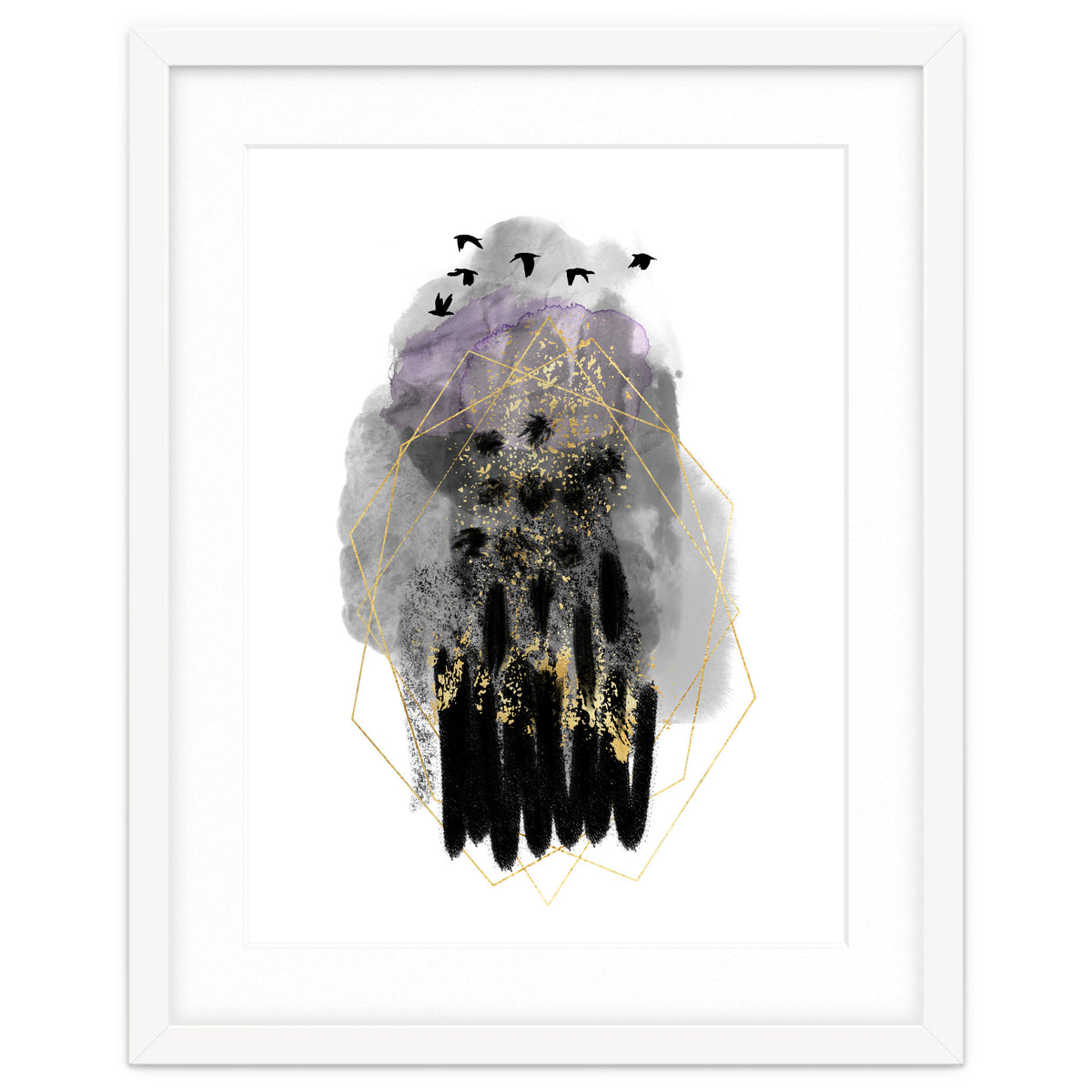 Abstract watercolour calm before the storm