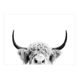 Peeking cow BW (Print Only) thumbnail