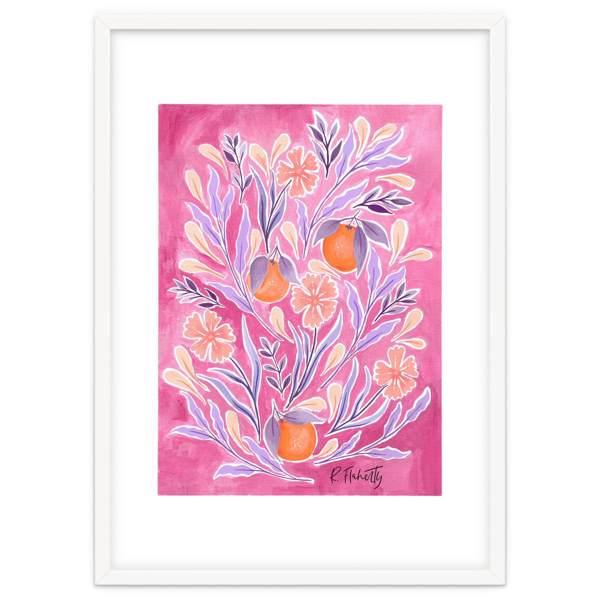 Wild Orange Floral | Pink & Purple
