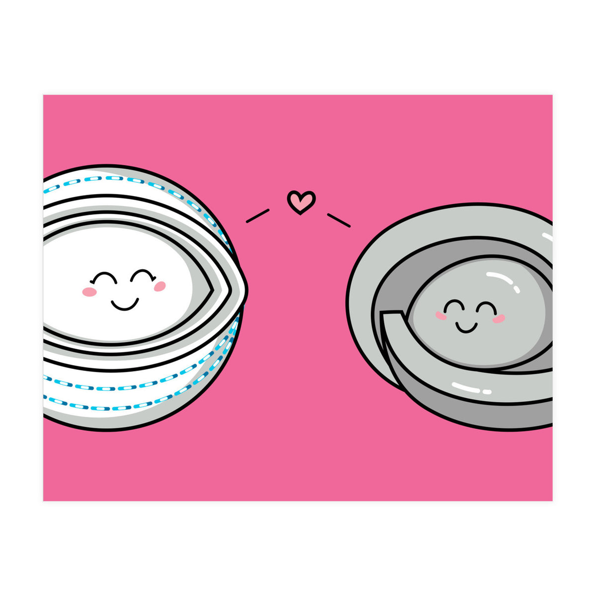 Kawaii Cute Timeless Mothership and Lifeboat Time Machines (Print Only)